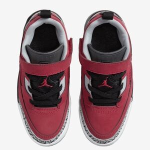 Kids Red and Black Jordan Shoes